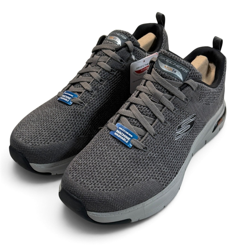 Skechers Mens Arch Fit Paradyme Gray Extra Wide 4E Sneakers 232041WW Size 11 NEW